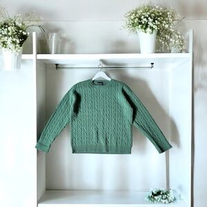 Simons Sage 100% Wool Cable Knit Sweater